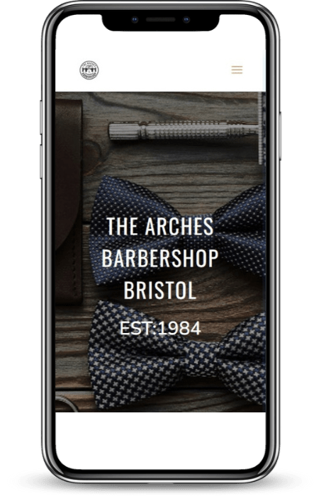SEO optimised web design - barber website